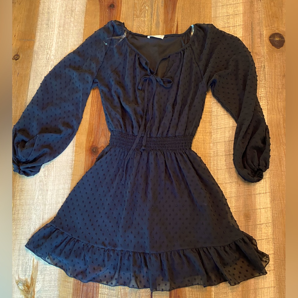 Altar’d State Elegant Black Long Sleeve Dress Size XS